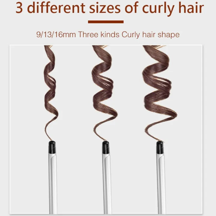Professional 9mm Curling Iron Hair Wet/Dry Ceramic Curling Wand Roller