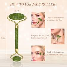 Face Value Jade Roller for Face and Gua Sha Set Face Roller Natural Jade Stone for Anti Aging,Eye Puffiness Wrinkles,Skincare Massage Tools for Face