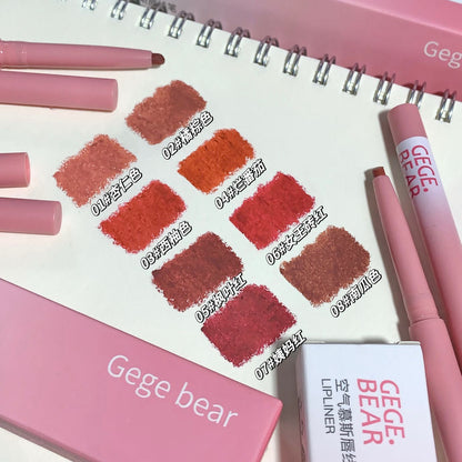Gege bear Air Mousse Lip Liner Matte Matte Outline Lip Line Waterproof Nude Lipstick